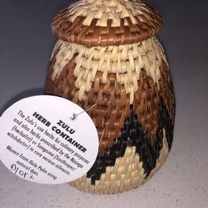 African Zulu Ukhamba beer & Herb Baskets new Africa 5.5”